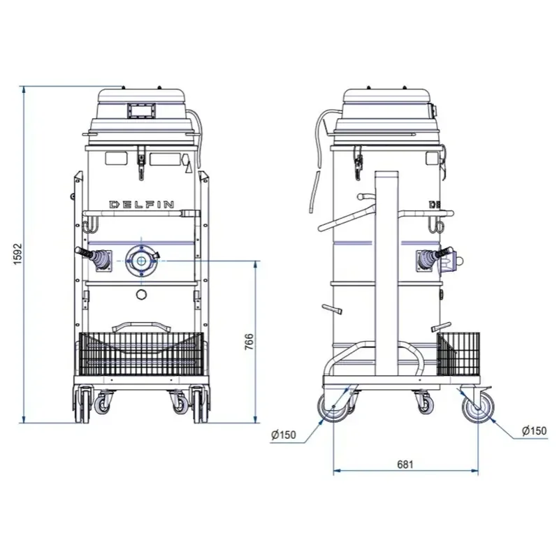 DM2Z21-001 – ATEX Zone 21 Endüstriyel Vakum Makinesi 5 DM2Z21-001 ürün görseli 5