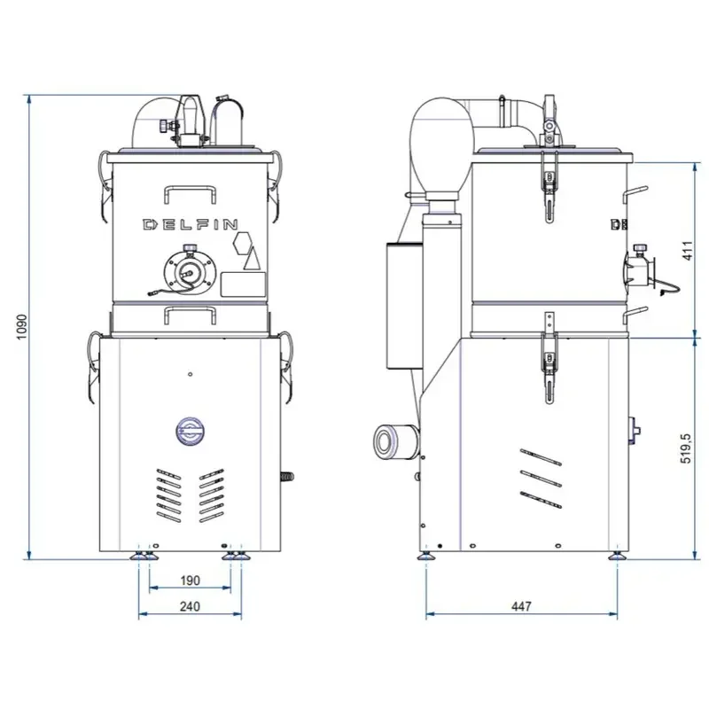 DBF 30 Z22 – ATEX Zone 22 Makine Üstü Endüstriyel Vakum Ünitesi 5 DBF 30 Z22 ürün görseli 5